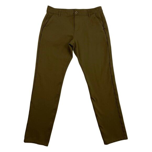 Paige Stafford Tech Trouser Pants Mens 33 Bronze Birch Stretch Minimalist Modern - Picture 1 of 13
